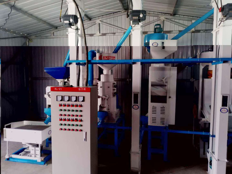 NZJ10型小米成套加工設備安裝調試完畢。河北人張家口蔚縣宋家莊鄉(xiāng)宋家莊村